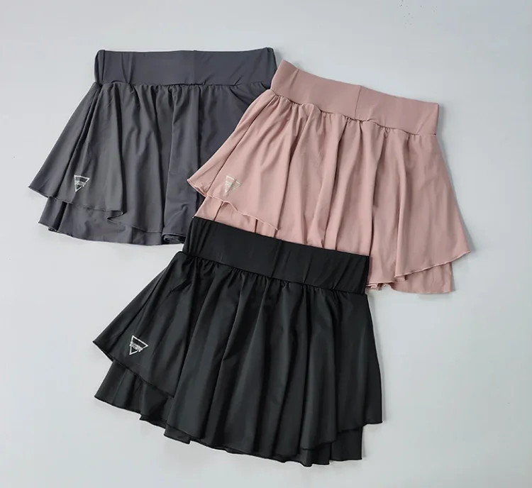 Female mini skirts running skirts sports skirts sports skirt fake two-piece running skirt womensummer quick-drying hip covering breathable tennis yoga pants
