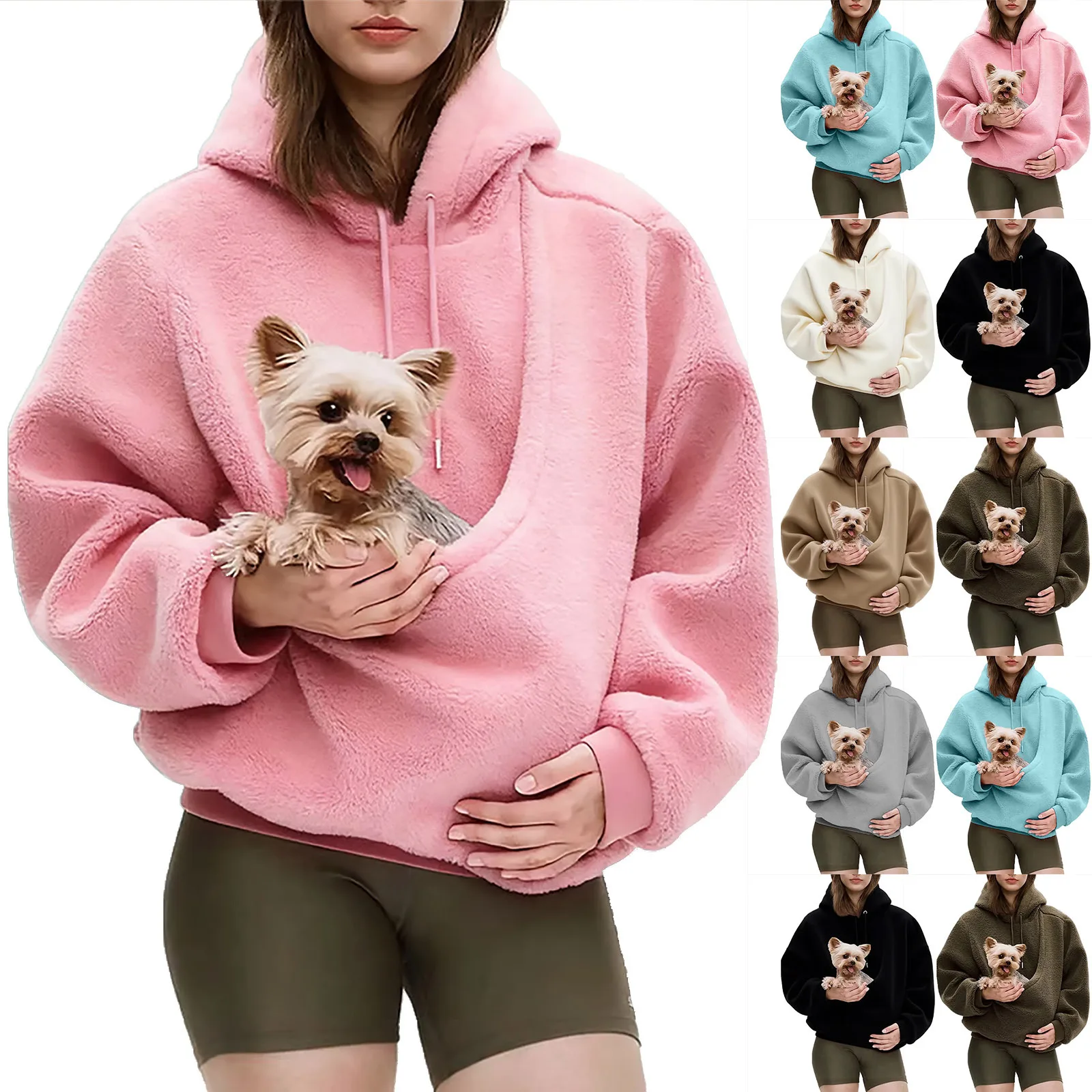 Solid color Kangaroo Hoodie 1