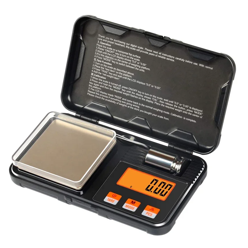 전자 디지털 스케일 200g 0.01g / 50g 0.001g 미니 스케일 정밀 전문 포켓 스케일 밀리그램 교정 무게