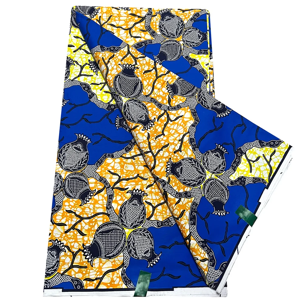African Wax Prints Fabric 6Yards African Cotton Batik Ankara Fabric For Dress F08 african wax fabric