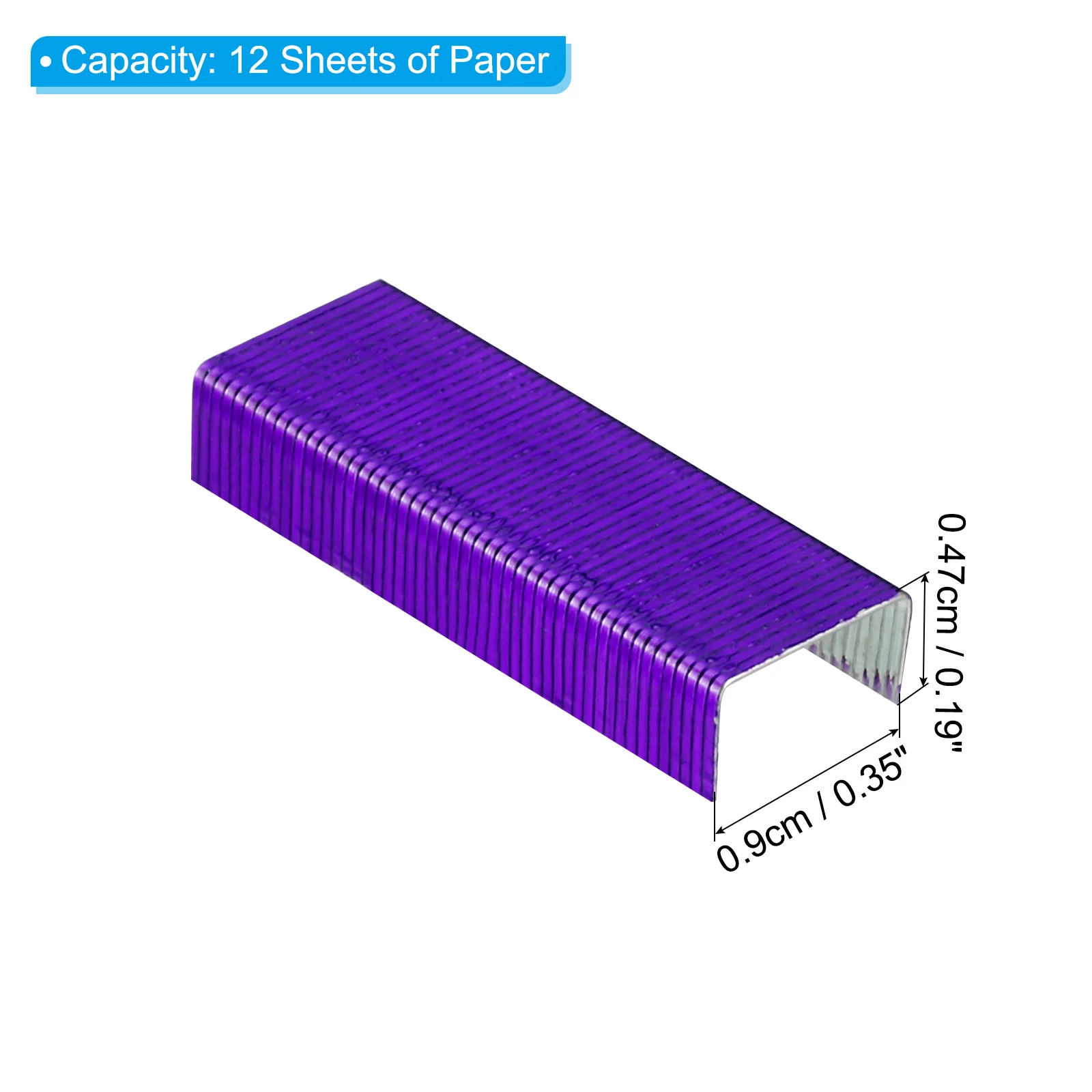 Creative Purple Staples #10 Mini 3/16Inch Long Metal Staple For Staplers Office School Stationery Binding Supplies 6000Pcs/6Pack