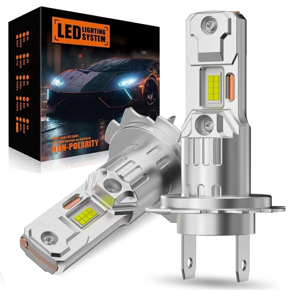 LED Headlights 22000LM H7 Mini Canbus 16pcs 3570 CSP Chips for Car Headlamp With Copper Tube 6500K 12V
