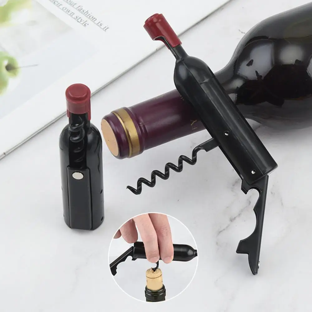 

Mini Wine Corkscrew Bottle Shaped Red Wine Opener Beer Cap Removing Wine Bottle Corkscrew Pin Cork Remover Kitchen Tools