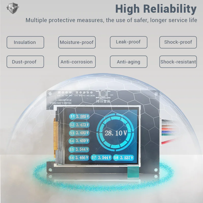 6S LTO/Lithium/Lifepo4 Battery volatge tester 8S 24v battery voltage checker wit