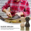 2 Pcs Shoe Brush Cleaner Suede Leather Pig Hair Purse Sole Cleaning Tools Boot Brushes Shoe Traveling Polishing Eraser Household 2