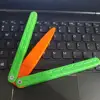 Glowing Butterfly Knife 3D Printing Gravity Glow Knife Luminous Card Toy Pendant Push Mini Model Decompression C8D3 2