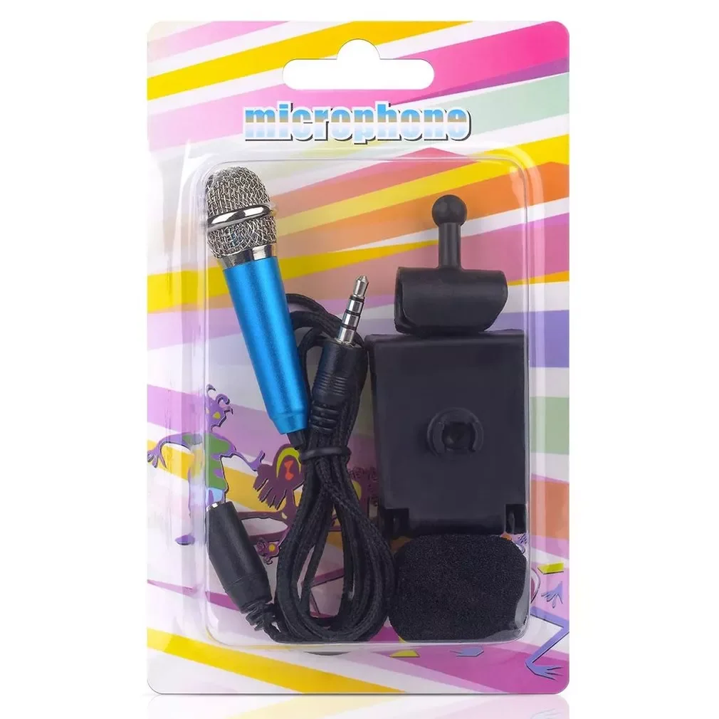 2022New Portatile 3.5Mm Stereo Studio Mic Ktv Karaoke Mini Microfono Per Telefono Cellulare Laptop Pc Desktop Microfono Di Piccole Dimensioni