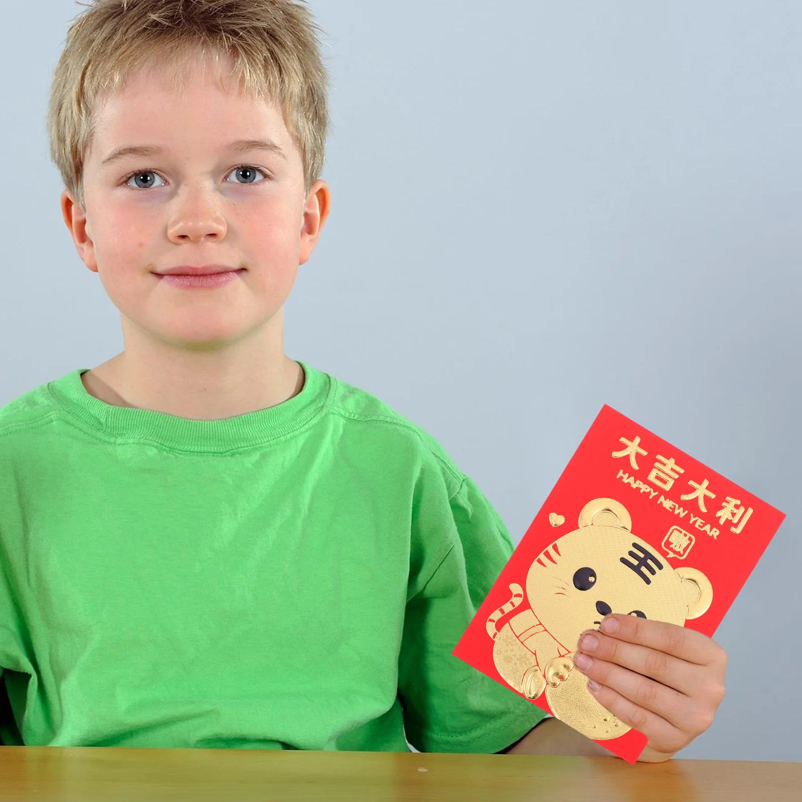 

Красный конверт 24/30/60 шт., новогодние праздничные подарочные пакеты для денег с изображением тигра, китайский хунбао на удачу