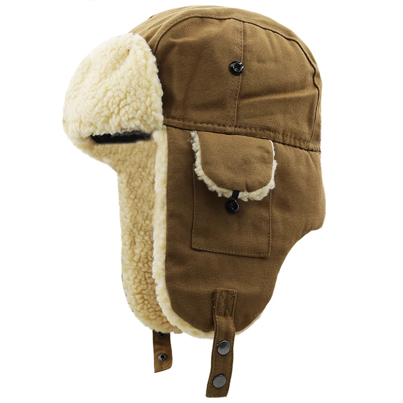 Fashion Women Bomber Hats Faux Fur Warm Thicken Earflap Caps Autumn Winter Black White Ear Protect Russian Ski Hat