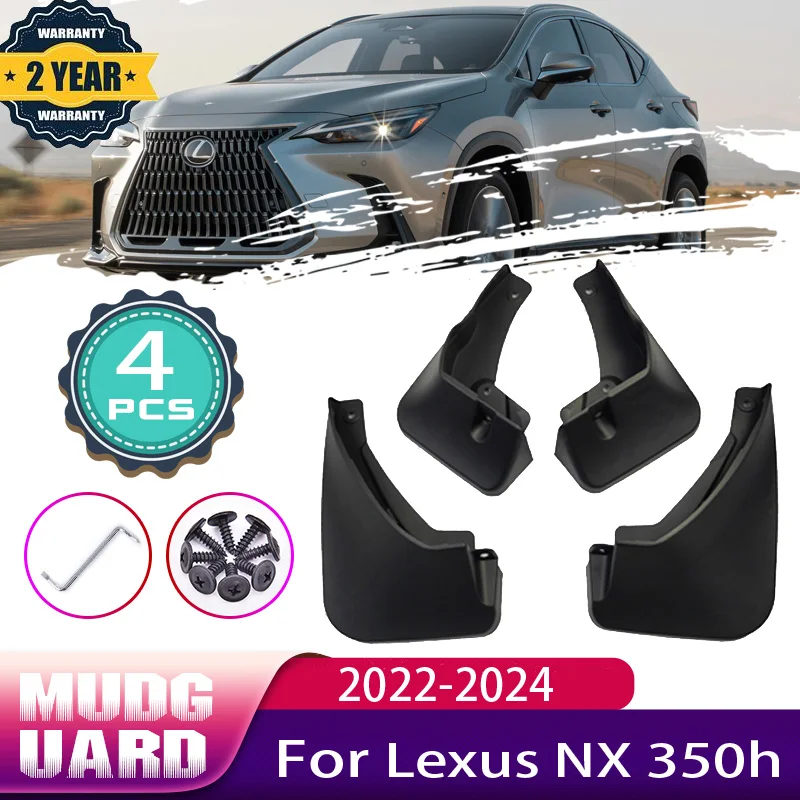 

Car Mudguards Mud Flaps For Lexus NX350h NX 350h 450h 400h 350 2022~2024 Mudguards Splash Guard Fender Mudflaps Auto Accessories