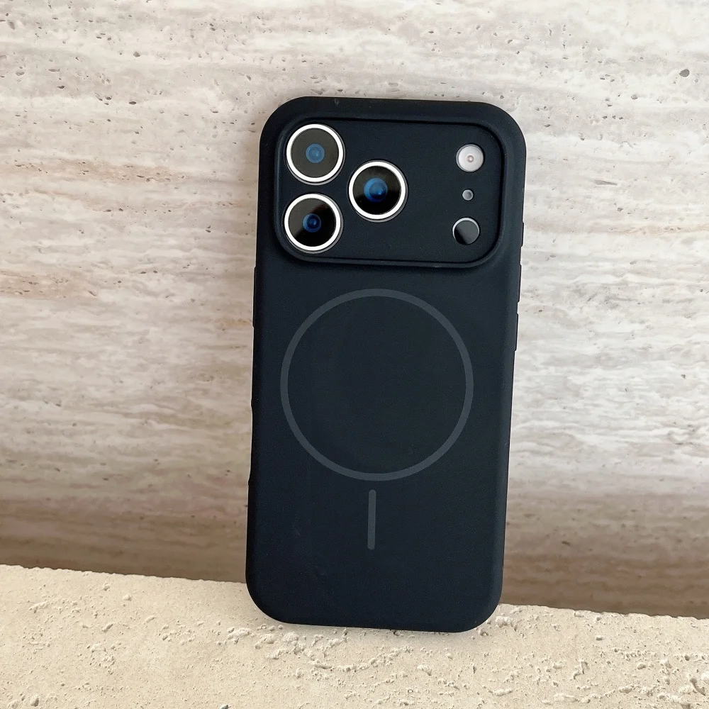 Sleek Silicone Magnetic Case with Wireless Charging Compatibility