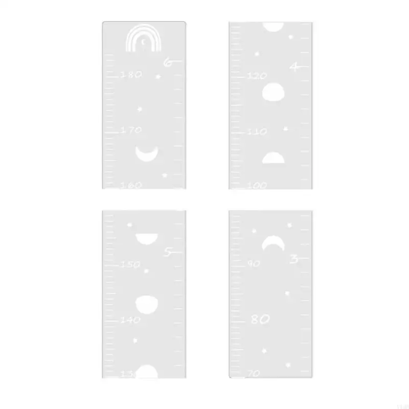 Shatterproof Acrylic Puzzle Growth Chart Mirror for Kids Room Wall Decors and Milestones Recording Height Measuring