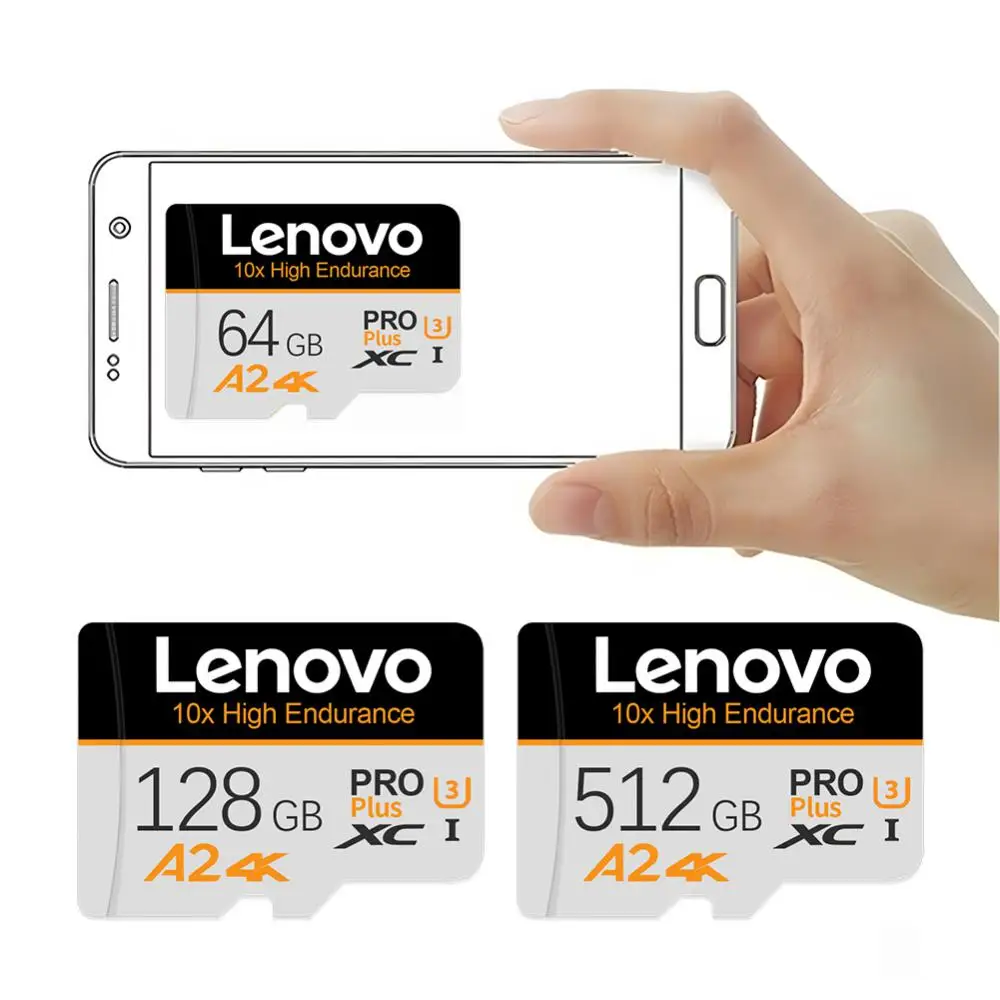 Lenovo SD Card 2TB Memory Card Class 10 Micro TF SD Card High Speed Flash Card 512GB 1TB cartão de memória For Laptop/Phone/Cam