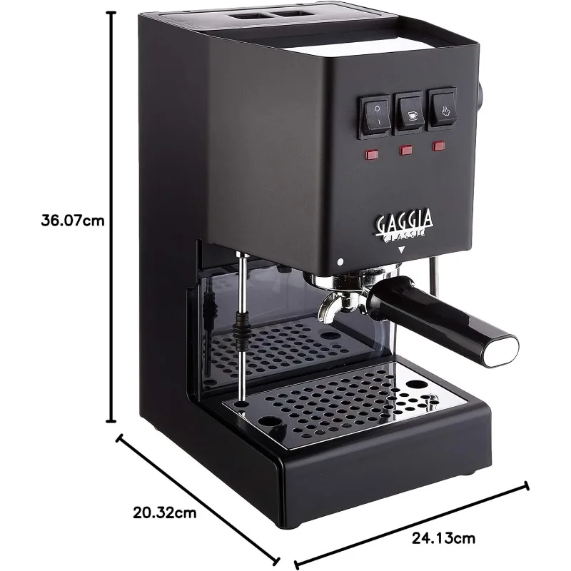 Gaggia RI9380/49 Classic Evo Pro Espresso Machine, Thunder Black, Small 4