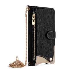 Retro Leather Wallet Flip Case with Lanyard and Soft Cover - Classic Style for Honor Magic8 (Pyw - BK)