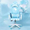 Pink Cartoon Electric Sound Girl Office Chair 360 ° Lift Rotating Home Computer Game Student Learning to Upgrade Latex Cushion 3