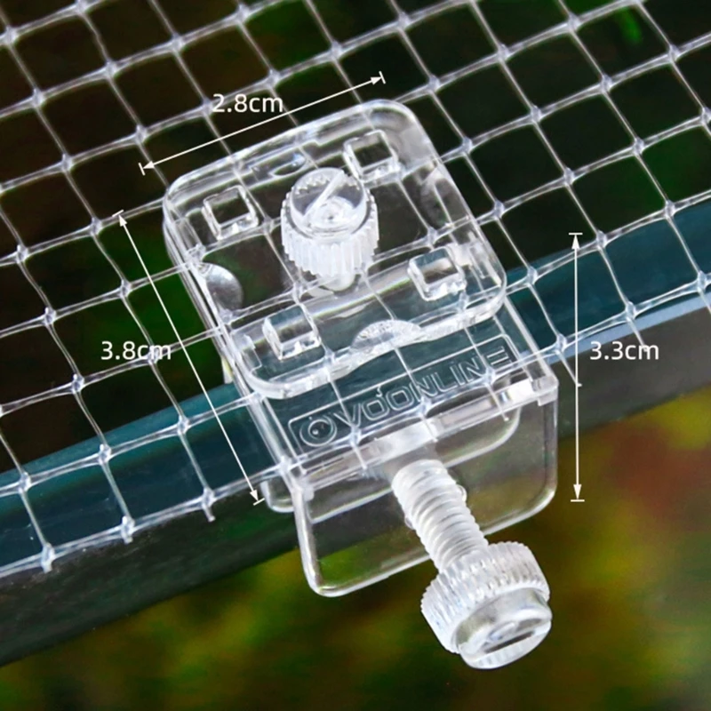 2pieces Aquarium Diy Net Clamp Clear Mesh Netting Fish Tank Anti-jumping Net Clamp Anti-escape Replacement Clips Y5GB aquarium clip holders,aquarium clip holder