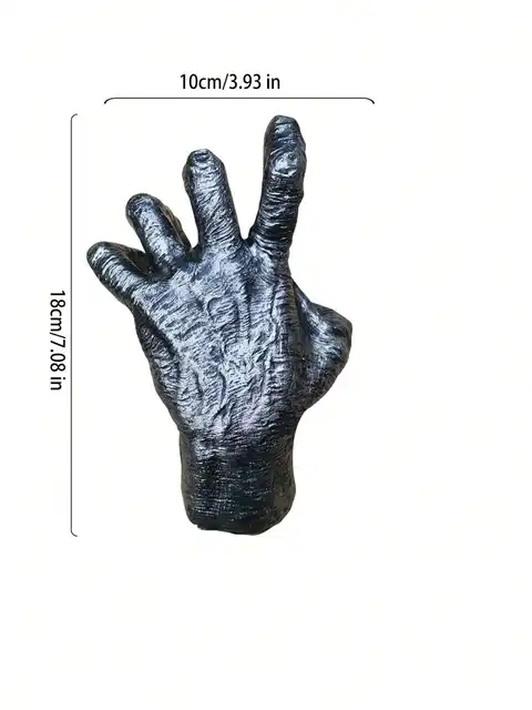 1pc Resin Claw Hand, Halloween Decorations, Wall Mounted Creepy Reaching Hands with Lighted Candles, Life-Sized Horror 6