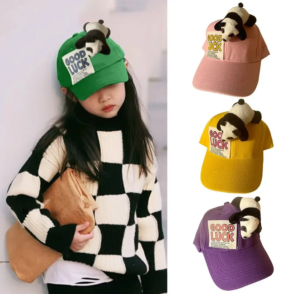 

Big Brim Panda Hat Casual Letter Sun Protection Duck Hat Baseball Hat