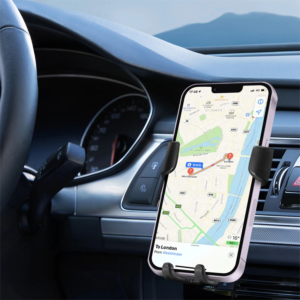 휴대용 범용 중력 감지 차량용 폰 홀더 브래킷, 혼다 시빅 10세대/11세대, HRV, 재즈, 시티용 에어벤트 클립 지원