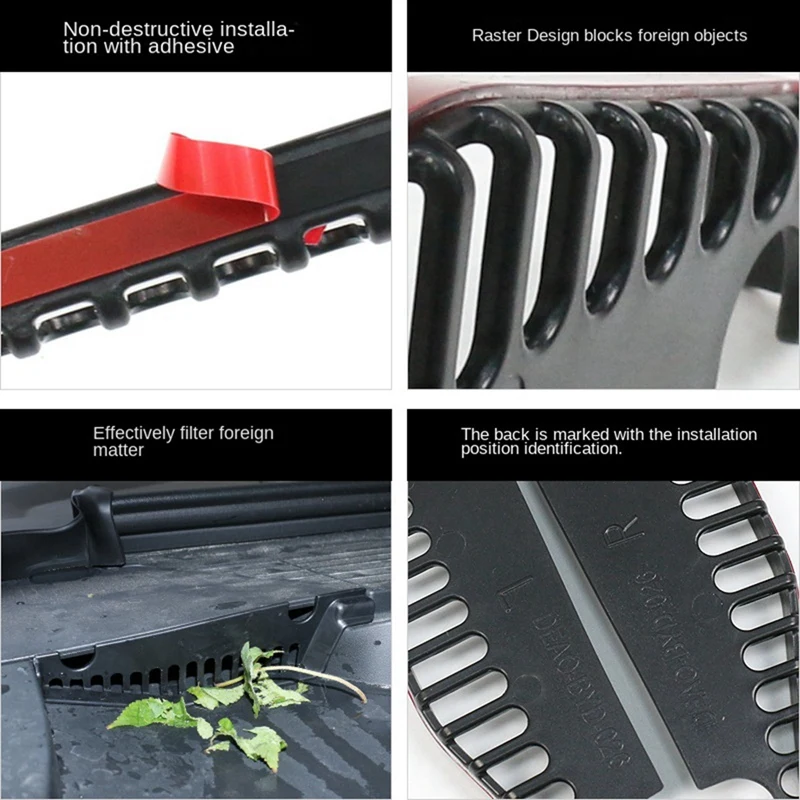 Car Filter Screen 2PCS Front Engine Room Anti Blocking Cover Drainage Filter Screen Protective Cover For Byd Seal