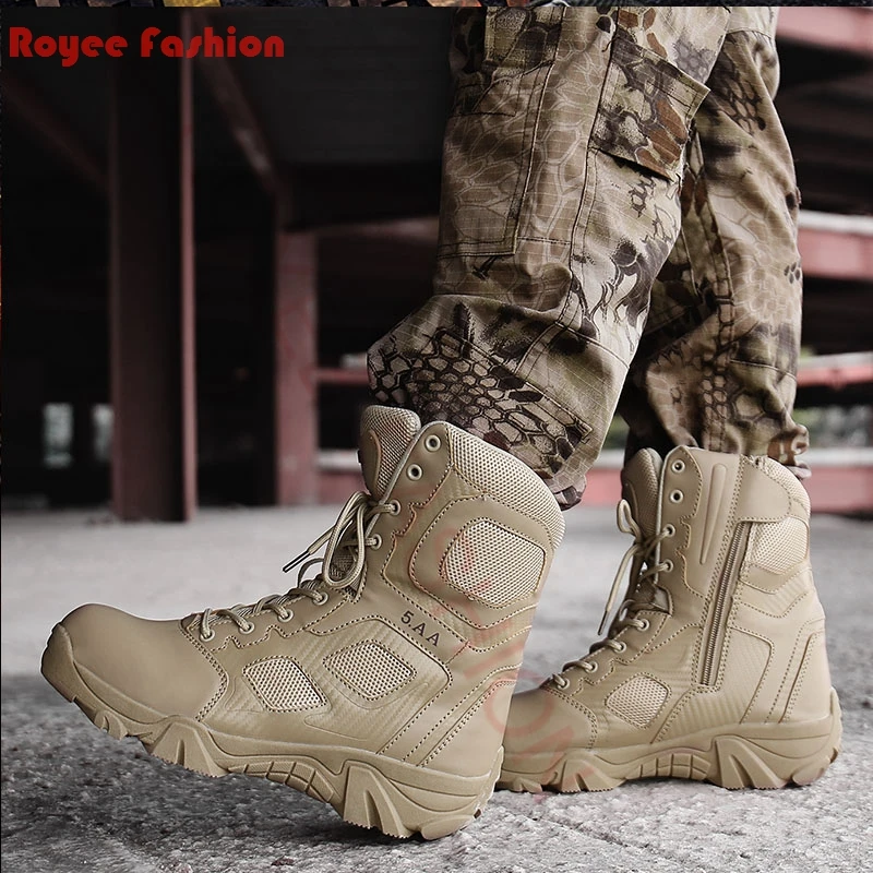 2023 Combat Boots Men Ankle Boot Men Shoes Men's Military Boots