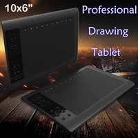 10×6″ Professional Graphics Drawing Tablet 12 Express Keys 8192 Levels Battery-Free Stylus/30pcs Pen Refill Support PC/Laptop