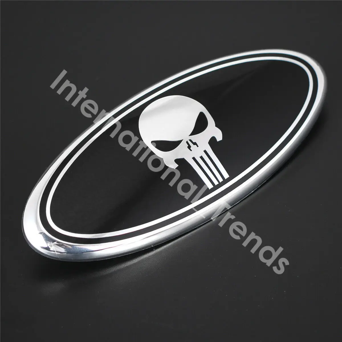 

1pc Skull Head 9 Inch Front Grille Tailgate Oval Emblem for 2004-2014 F150 F-250 F-350 Explorer Edge EXPEDITION