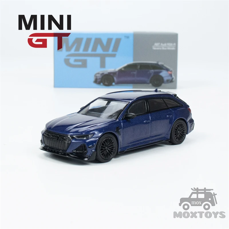 Mini Gt 1:64 Abt Rs6-R Navara Blue Metallic Lhd Diecast Model Car