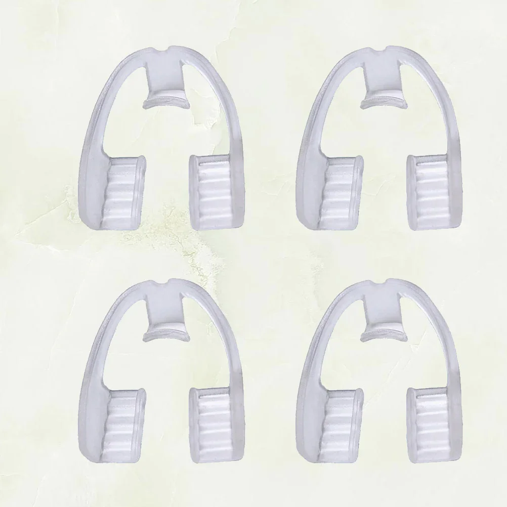 

Sdotter New 4 PCS Bruxism Teeth Caps Silicone Denture Dental Guards Tooth Grinding Mouth Long Sleeve Braces for