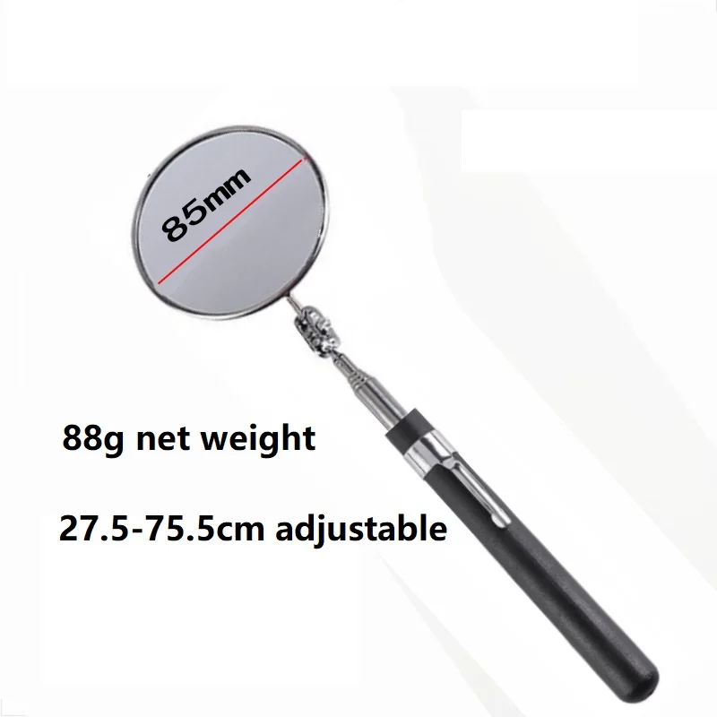 

Car Chassis Repair Inspection Telescoping 85mm Detachable Stainless Steel Adjustable Round Mirror 360 Swivel for Extra Viewing