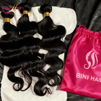 Body Wave Human Hair Bundles 100% Unprocessed Cambodian Raw Hair Bundles for Women Natural Black 8-40 Inch Soft and Silky Hair 1