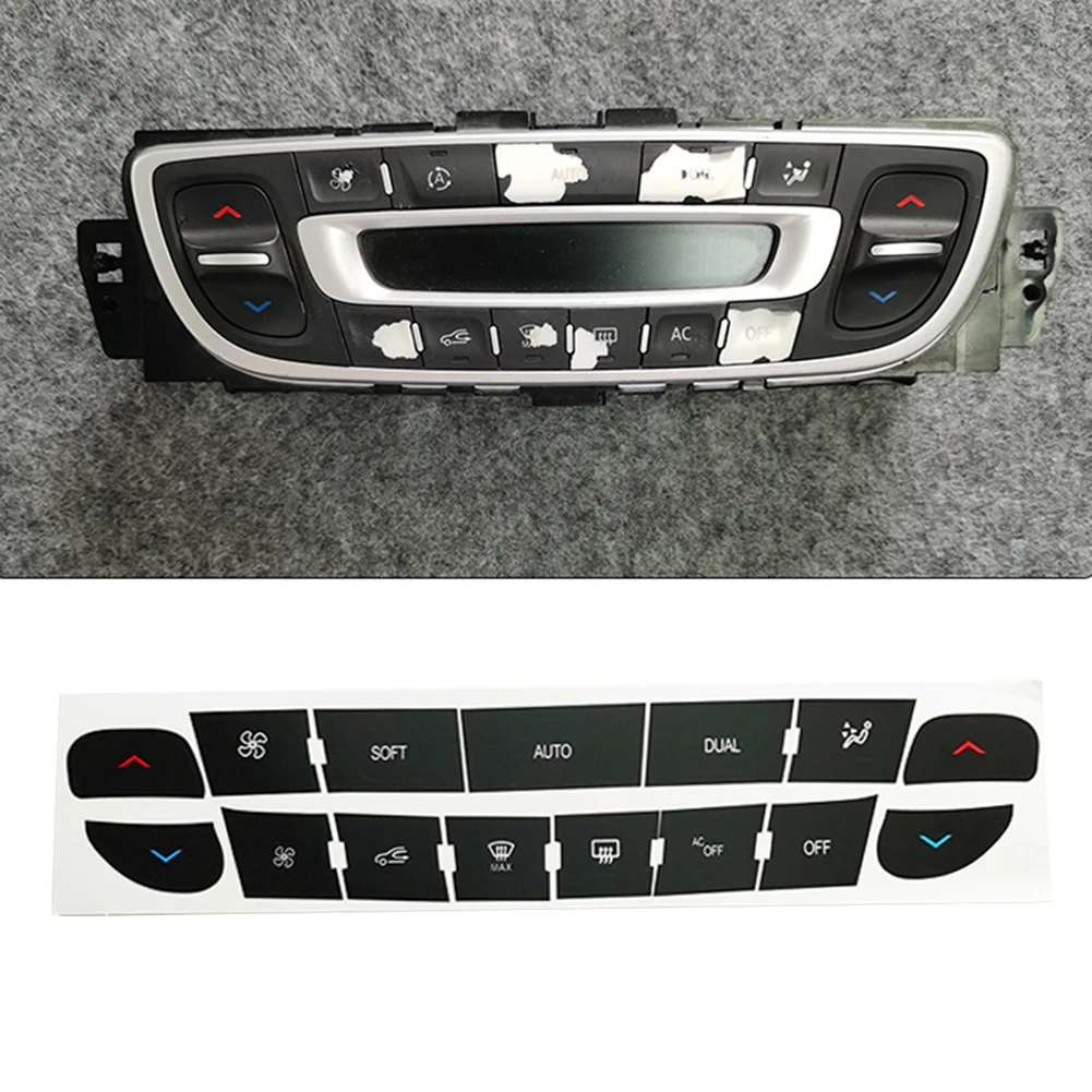 Car Button Repair Stickers Car Button Repair Decal Sticker Air Condition Climate Control Button Repair Sticker For Megane For Master Scenic III