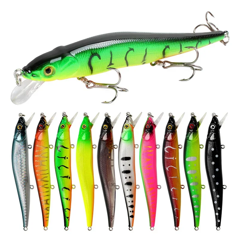 Fishing lure 1pcs 11.5cm/14g Minnow Crankbait Wobblers 3D Eyes Perch Artificial Bait Pike Carp Bait Swim Fishing