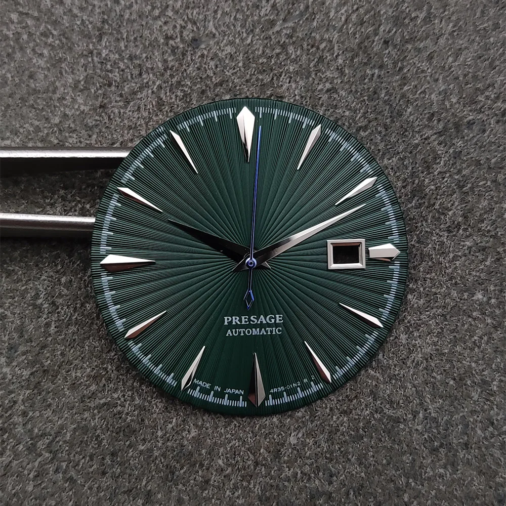 Men's 35mm Textured Watch Dial for NH38 Movement - DIY Watch Face Accessory