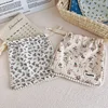 Cotton Fabric Floral Drawstring Storage Bag Travel Portable Storage Bags Dustproof Packaging Storage Pouch Ins Pastoral Style 3
