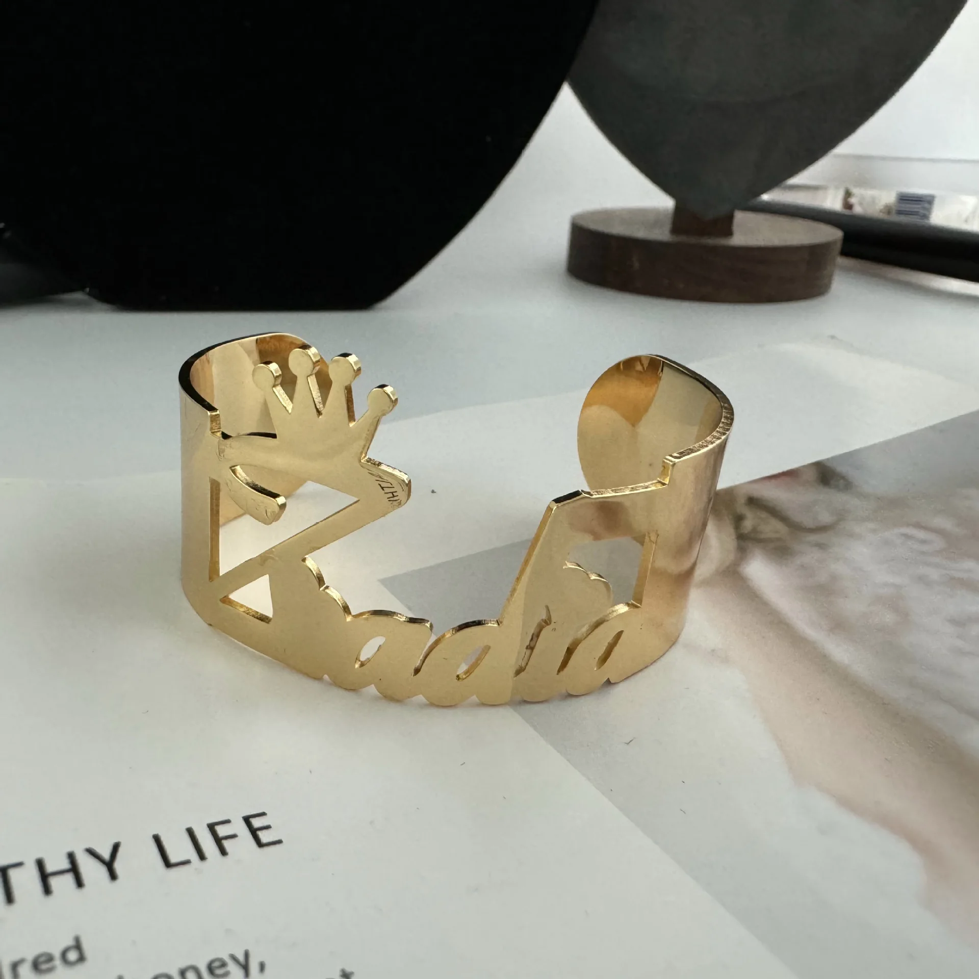 

Браслет с надписью и именем для мужчин и женщин, браслет из нержавеющей стали с индивидуальным логотипом, на Рождество, Подарочная бижутерия