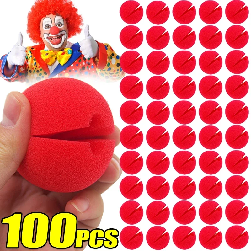 10 Stück Rote Clownnasen Aus Schaumstoff – Kostümzubehör Für Party, Karneval & Halloween