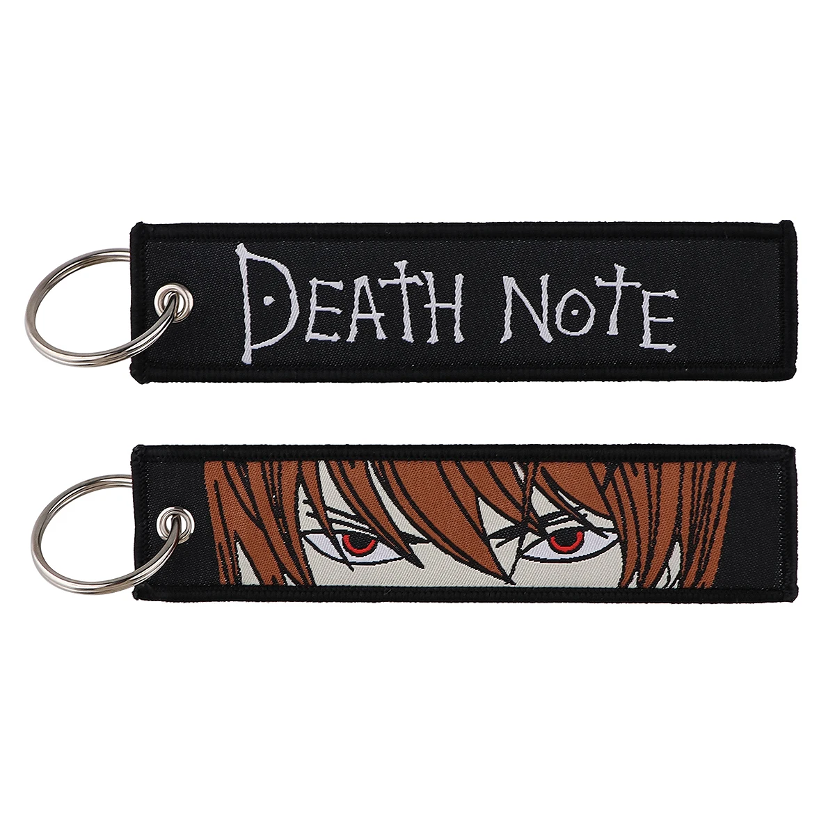 Anime Key Tag Embroidery Key Fobs For Motorcycles Cars Bag Backpack Keychain Fashion Ring For Friends Gifts