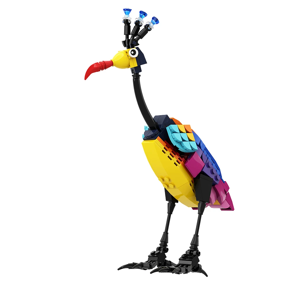 Gobricks MOC Up Kevin The Bird Peluche Building Block Educational DIY Toys Flying Balloon House Model For Kid Birthday Gift