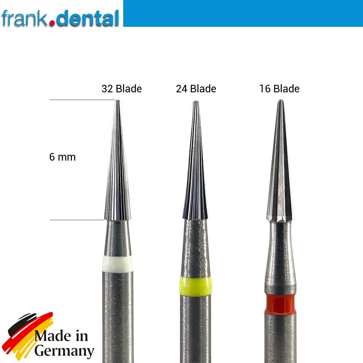 

Frank Dental C.134 Carbide Finishing Burs - 2 pcs - Carbide Bur Trimming & Finishing Bur