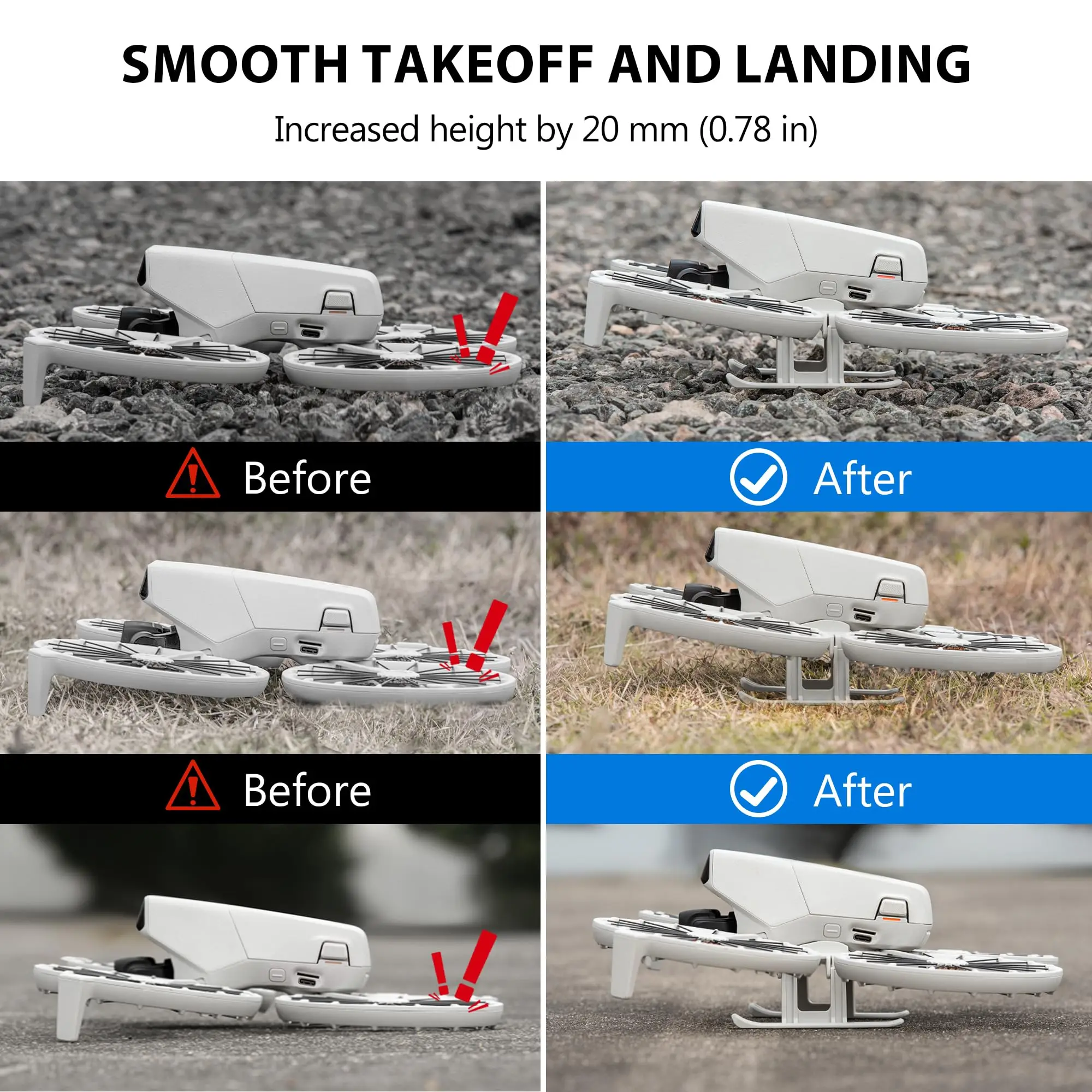 Achetez le Support Pliable pour DJI FLIP : vue de dessus montrant la structure de protection