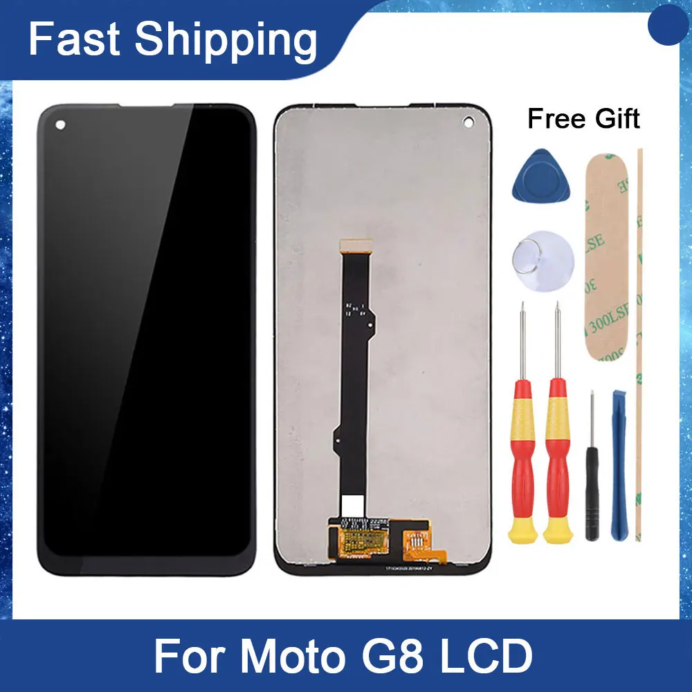 AiNiCole 6.4'' For Moto G8 LCD Display Touch Screen Digitizer Assembly XT2045-1 XT2045-2 XT2045-5 LCD Screen Replacement