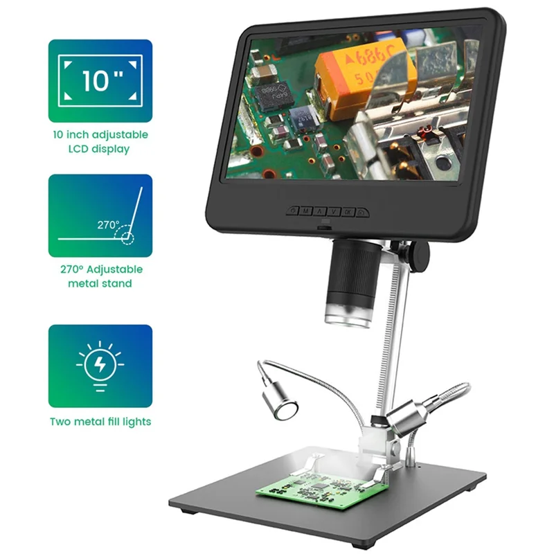 B84B-AD210 디지털 현미경 전자 현미경 도구에 대 한 10.1 인치 조정 가능한 LCD PCB/SMD 1080P 납땜 현미경
