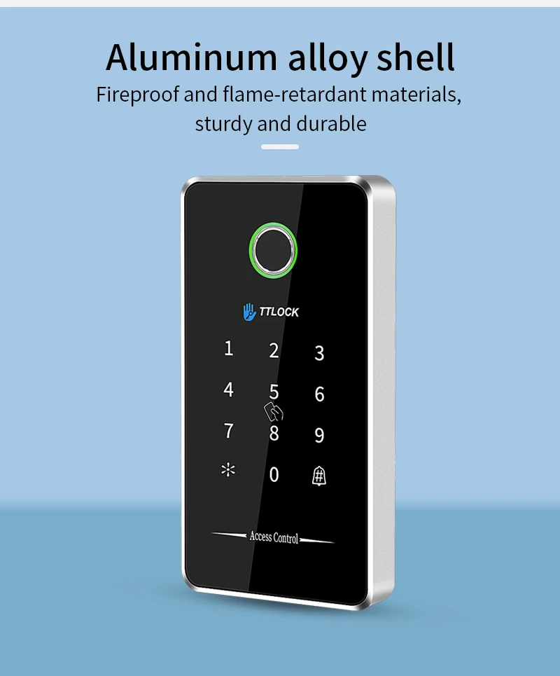 MJ02 TTLOCK APP Bluetooth Outdoor Fingerprint NFC Bluetooth Rfid Passcode Card I