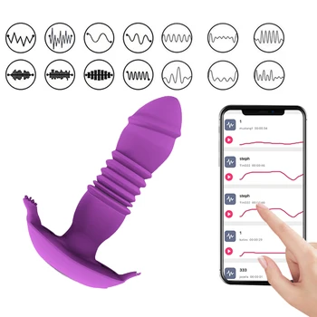 Telescopic vestibule Vibrator G-spot with Remote Control Waterproof Vibrating Vagina Clit Stimulator sex toys vibrator for adult 6
