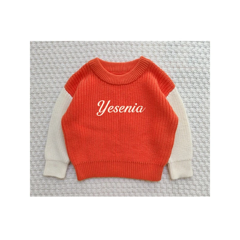 맞춤형 겨울 어린이 스웨터 소년 소녀 가을 니트웨어 긴팔 따뜻한 옷  스웨터 어..