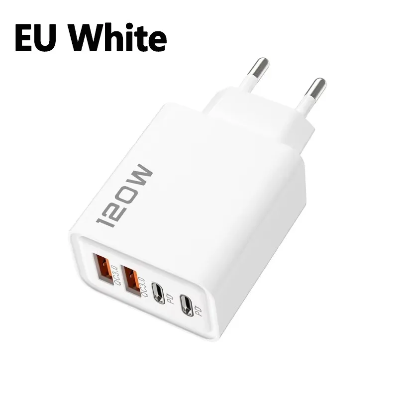 ตัวเลือกสินค้า อะแดปเตอร์ชาร์จเร็ว 4 พอร์ต PD 120W สำหรับมือถือทุกรุ่น