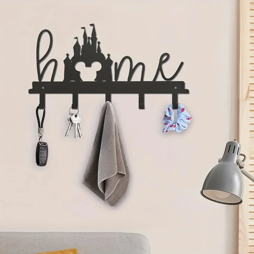 Metal Creative Key Hangers, Wall Mounted Hangers Hooks, Household Multi-Purpose Coat Bag Key Hooks Hanging Wall Art 6