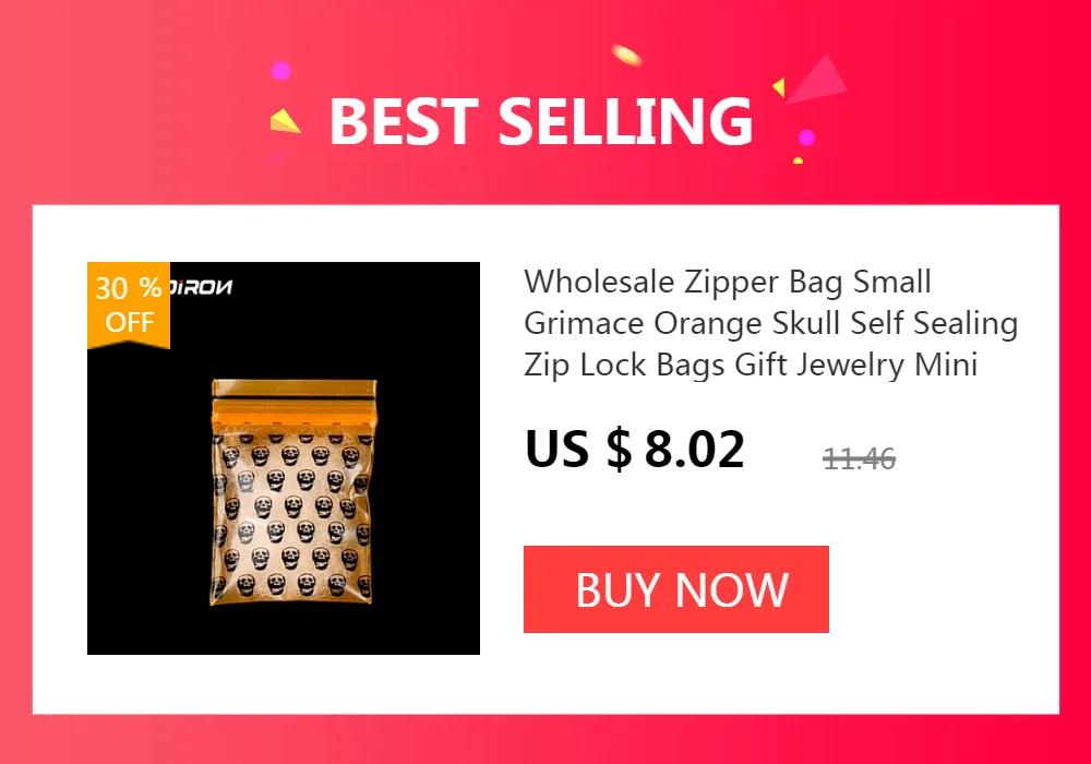 Color Zipper Bag Small Pink Pig Multi Sizes Clear Self Sealing Zip Lock Bags Gift Jewelry Mini Pouches Plastic Packaging Pouch